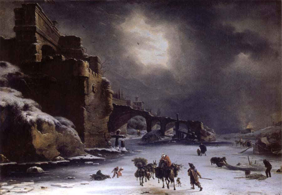 City wall in the winter